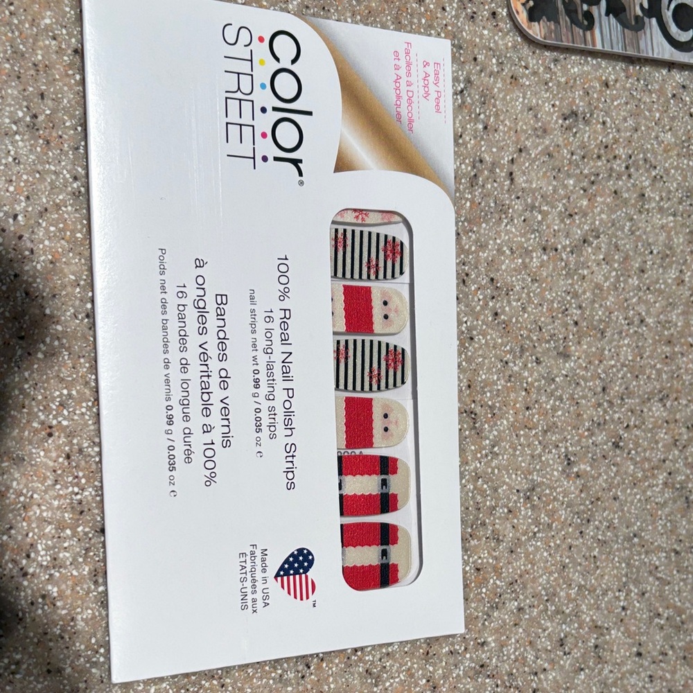 Color Street Festive Red and Black Nail Strips